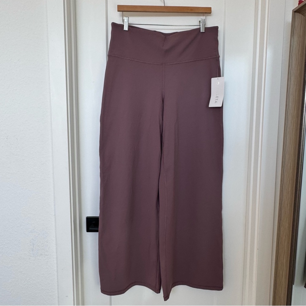 Athleta Elation Wide Leg/High-WaistMauve Pants New with tags!